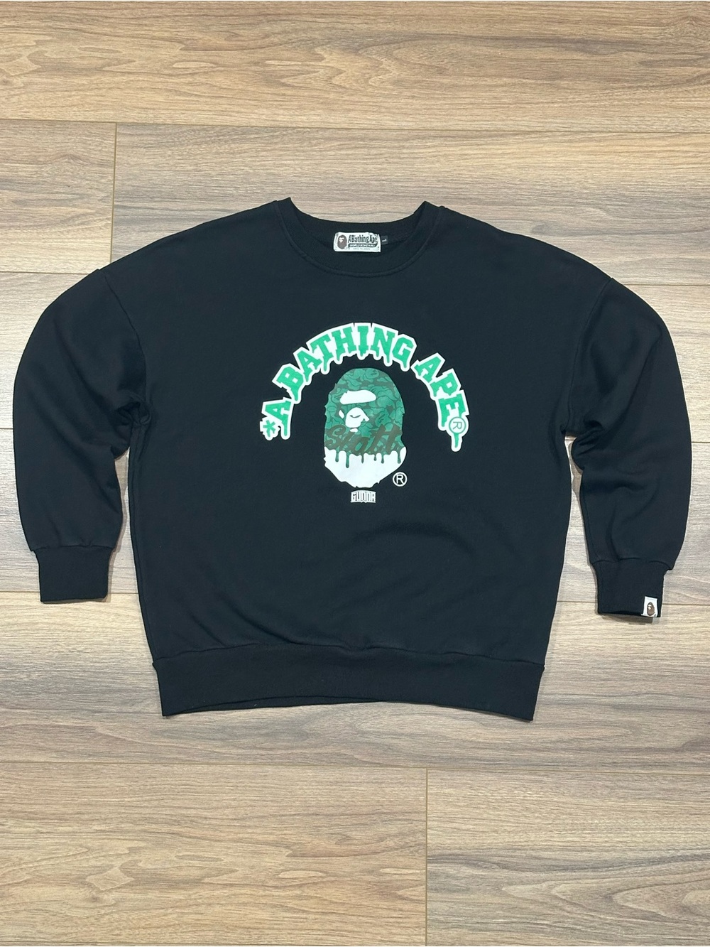 A Bathing Ape (BAPE) X Gunna Crewneck Sweatshirt in Black Size Large